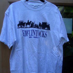 F. McLintocks Shell Beach, CA t-shirt